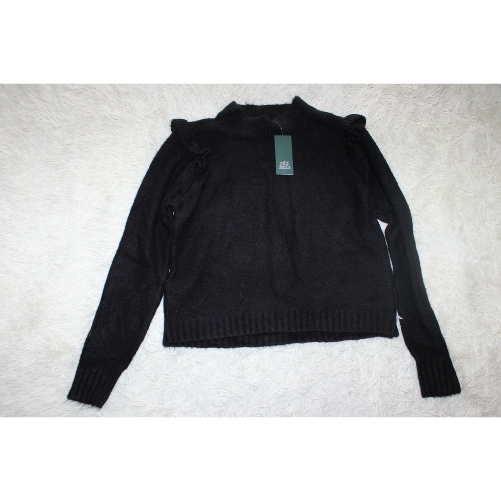 Wild Fable Womens Black long Sleeve Crew Neck Pullover Sweater Size XS New